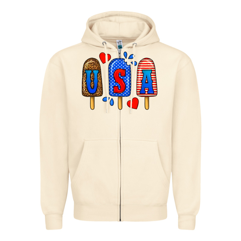 Usa Popsicles Zipper Hoodie by BundleAndBundleShop | Teevron