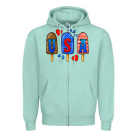 Seafoam usa popsicles Zipper Hoodie - BundleAndBundleShop