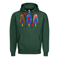 Sports Green usa popsicles Zipper Hoodie - BundleAndBundleShop
