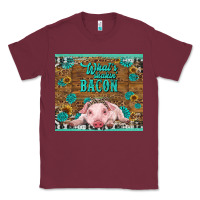Burgundy whats shakin bacon baby pig Classic Tee - RanaPortraitStore