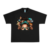 Black american football messy bun Urban Heavy Tee - texasbilliewilder