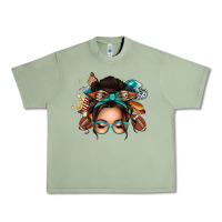 Oil Green american football messy bun Urban Heavy Tee - texasbilliewilder