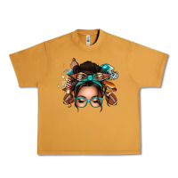 Peanut Butter american football messy bun Urban Heavy Tee - texasbilliewilder