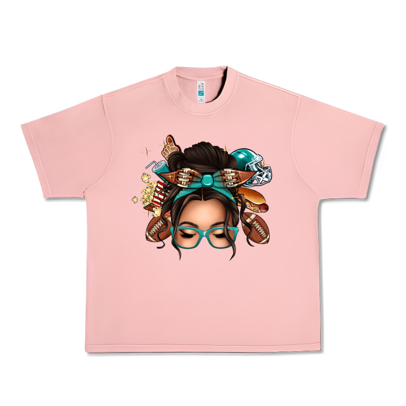 American Football Messy Bun Urban Heavy Tee by texasbilliewilder | Teevron