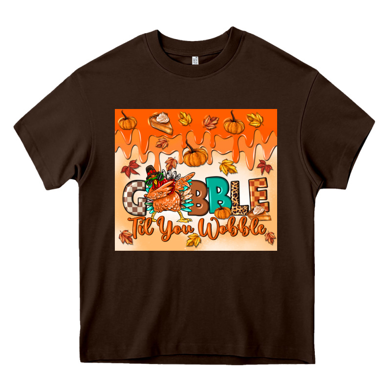 Gobble Til You Wobble Tumbler Heavy Core Tee by MaliasSmallBusiness | Teevron