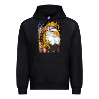Black american mullet   eagle Urban Hoodie - BarkalooDesign