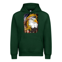 Forest Green american mullet   eagle Urban Hoodie - BarkalooDesign