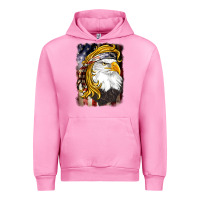 Fuchsia Pink american mullet   eagle Urban Hoodie - BarkalooDesign