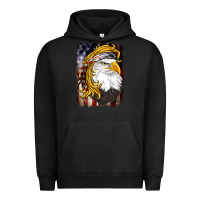 Pigment Black american mullet   eagle Urban Hoodie - BarkalooDesign