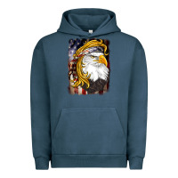 Pigment Midnight Navy american mullet   eagle Urban Hoodie - BarkalooDesign