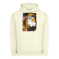 Pigment Pistachio american mullet   eagle Urban Hoodie - BarkalooDesign
