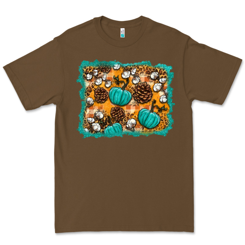 Fall Pumpkin Distressed Background Premium Tee by BundleAndBundleShop | Teevron