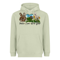Peace Love Kiko Goat Heavyweight Hoodie | Teevron