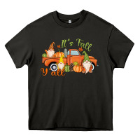 Asphalt It's Fall Y'all Gnome Heavy Core Tee - MaliasSmallBusiness