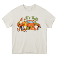 Cream It's Fall Y'all Gnome Heavy Core Tee - MaliasSmallBusiness