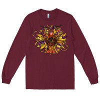 Burgundy mardi gras sunflower Long Sleeve Tee - CowGirlArtShop