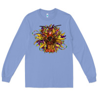Colony Blue mardi gras sunflower Long Sleeve Tee - CowGirlArtShop