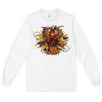 White mardi gras sunflower Long Sleeve Tee - CowGirlArtShop