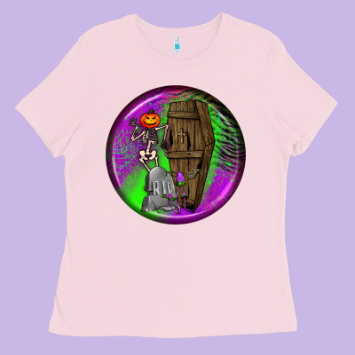 Halloween Round Earrings 1 Ladies Tee Designed By Bundleandbundleshop