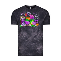 Cloud Black Halloween Coffee Cups Vintage Tee - texasbilliewilder
