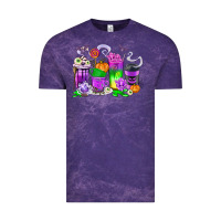 Cloud Purple Halloween Coffee Cups Vintage Tee - texasbilliewilder