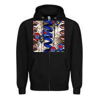 Black usa balloons seamless pattern Zipper Hoodie - BundleAndBundleShop