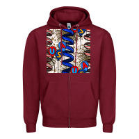 Burgundy usa balloons seamless pattern Zipper Hoodie - BundleAndBundleShop
