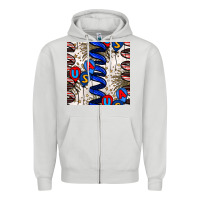Dove Grey usa balloons seamless pattern Zipper Hoodie - BundleAndBundleShop