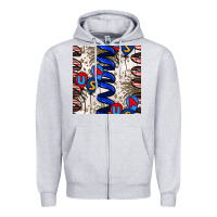 Heather Grey usa balloons seamless pattern Zipper Hoodie - BundleAndBundleShop