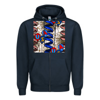 Navy usa balloons seamless pattern Zipper Hoodie - BundleAndBundleShop