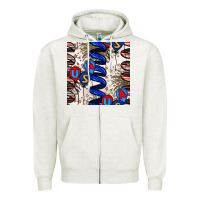 Oatmeal Heather usa balloons seamless pattern Zipper Hoodie - BundleAndBundleShop