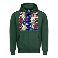 Sports Green usa balloons seamless pattern Zipper Hoodie - BundleAndBundleShop