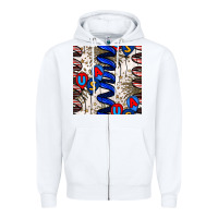 White usa balloons seamless pattern Zipper Hoodie - BundleAndBundleShop