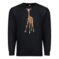 Black baby giraffe Premium Sweatshirt - LillyAllenDesigns