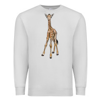 Dove Grey baby giraffe Premium Sweatshirt - LillyAllenDesigns