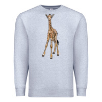 Heather Grey baby giraffe Premium Sweatshirt - LillyAllenDesigns