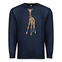 Navy baby giraffe Premium Sweatshirt - LillyAllenDesigns