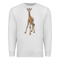 Oatmeal Heather baby giraffe Premium Sweatshirt - LillyAllenDesigns