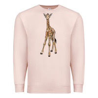 Pale Pink baby giraffe Premium Sweatshirt - LillyAllenDesigns