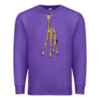 Purple baby giraffe Premium Sweatshirt - LillyAllenDesigns