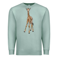 Seafoam baby giraffe Premium Sweatshirt - LillyAllenDesigns