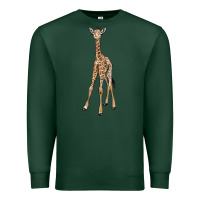 Sports Green baby giraffe Premium Sweatshirt - LillyAllenDesigns