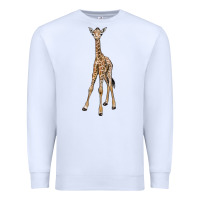 White baby giraffe Premium Sweatshirt - LillyAllenDesigns