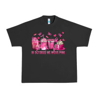 Pigment Black In October We Wear Pink with Breast Cancer Coffee Urban Heavy Tee - texasbilliewilder