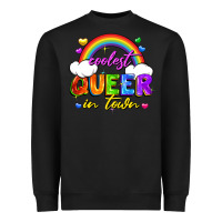 Black Coolest queer in town Heavyweight Sweatshirt - FaDigitalArtStudio