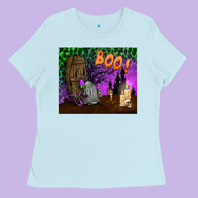 Boo Mousepad Ladies Tee Designed By Bundleandbundleshop