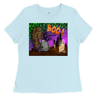 Baby Blue boo mousepad Ladies Tee - BundleAndBundleShop