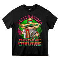 Black Feliz Navidad gnome Heavy Core Tee - NancyCooperArtShop