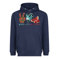 Navy peace love watermelon Heavyweight Hoodie - SublimationCraftShop