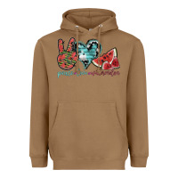 Toasted Coconut peace love watermelon Heavyweight Hoodie - SublimationCraftShop